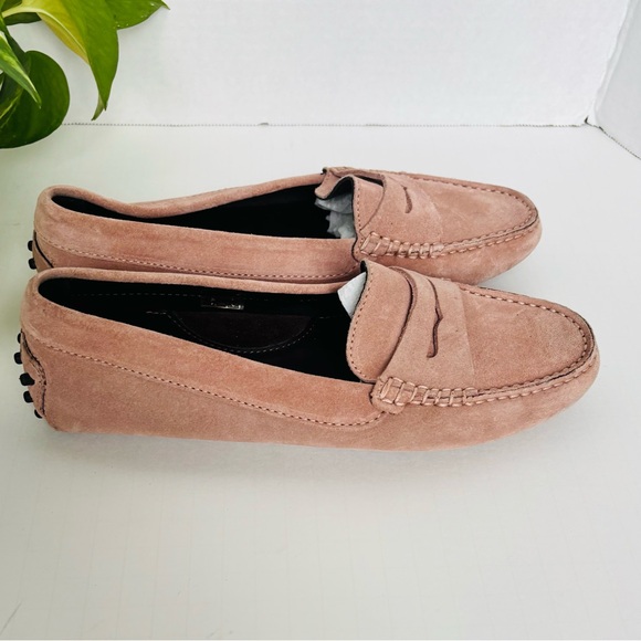 Aurelien Pink Suede Loafers - Picture 6 of 9